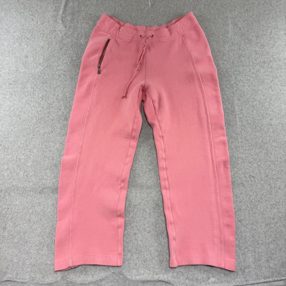 Tommy Bahama Sweatpants Women L y2k 00s Pink Ribbed Knit Drawstring Lounge Pants